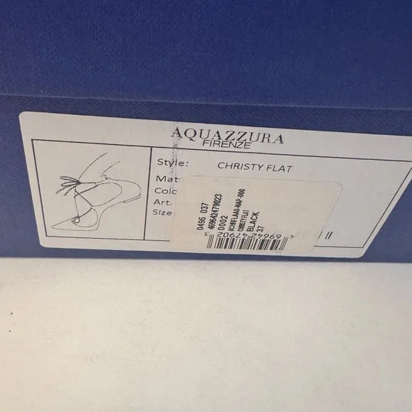 Aquazzura Christy Lace-Up Ballet Flats - Black 37 - Picture 11 of 11